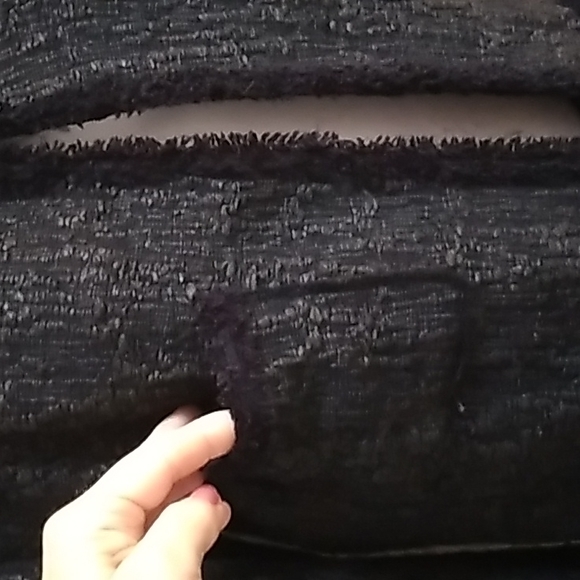 Zara Woman Black/Gray Distressed 4 Pocket Top Hook Lined Jacket. Sz Large. NWT - Picture 7 of 16